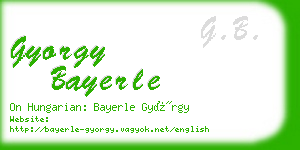 gyorgy bayerle business card